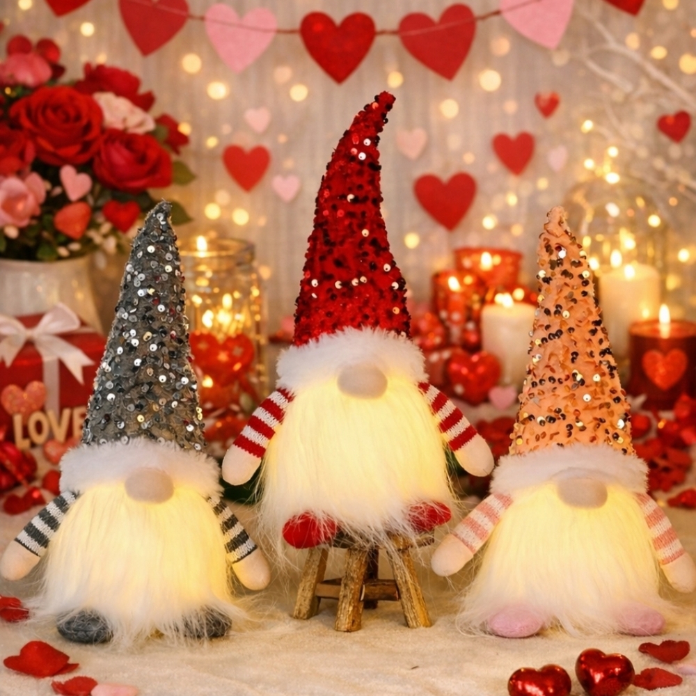 Valentines Day Gnome Set
